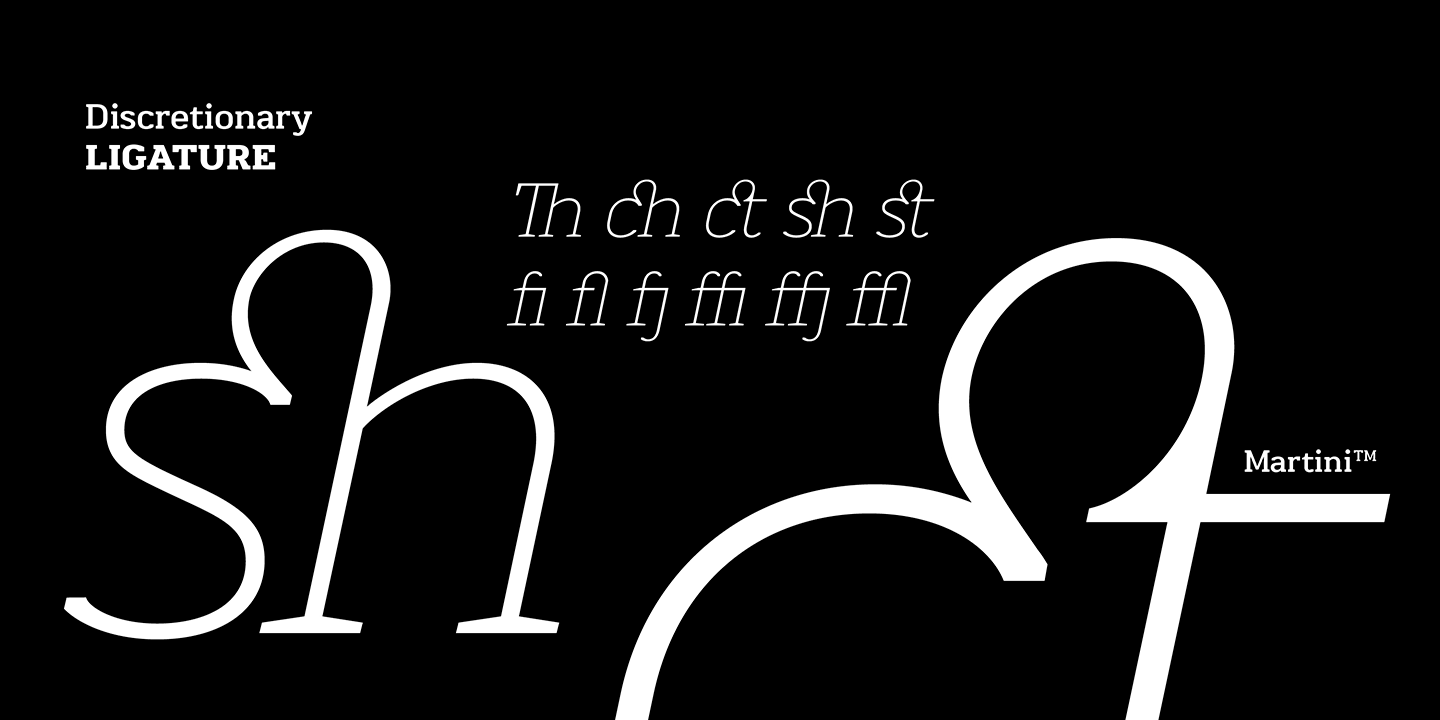 Ejemplo de fuente Martini Thin Italic